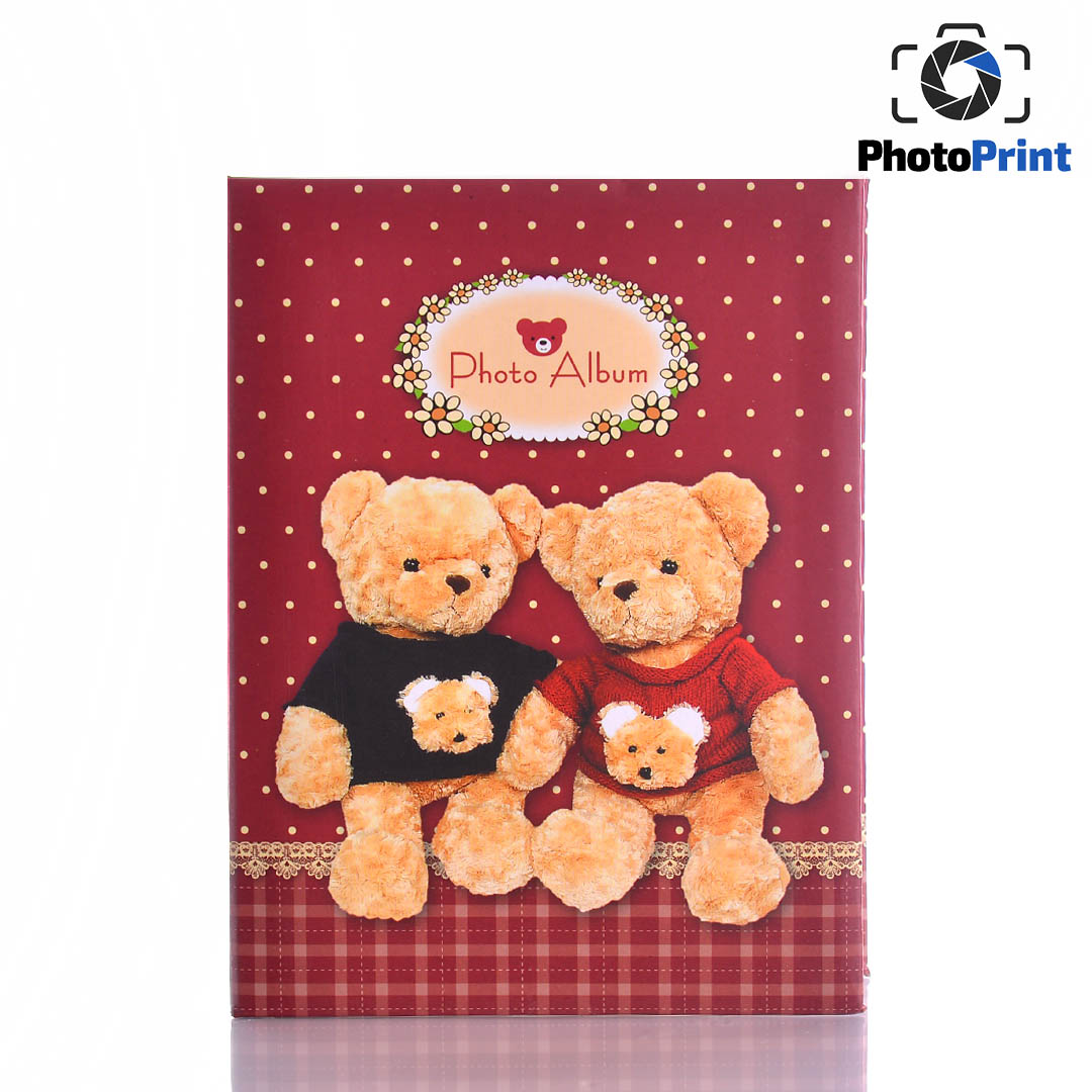 Албум 100 снимки "Bears" - червен PhotoPrint