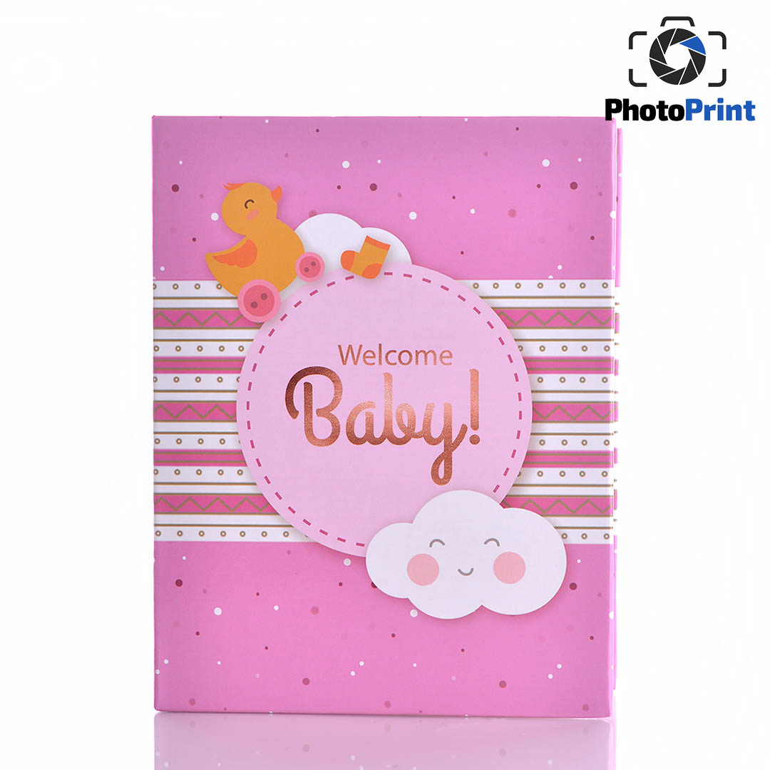 Албум 100 снимки "Welcome baby"- розов PhotoPrint