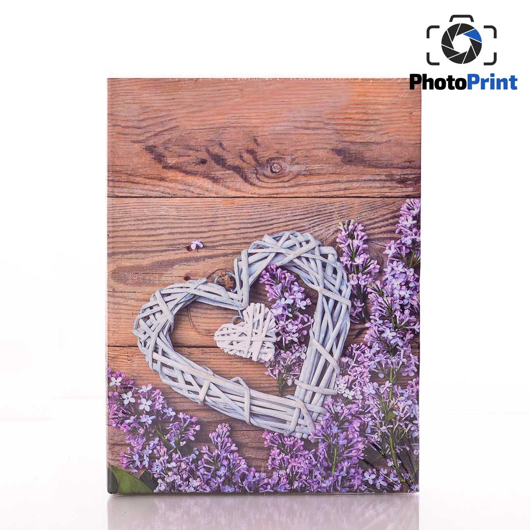 Албум 100 снимки "White heart with lavander"  PhotoPrint