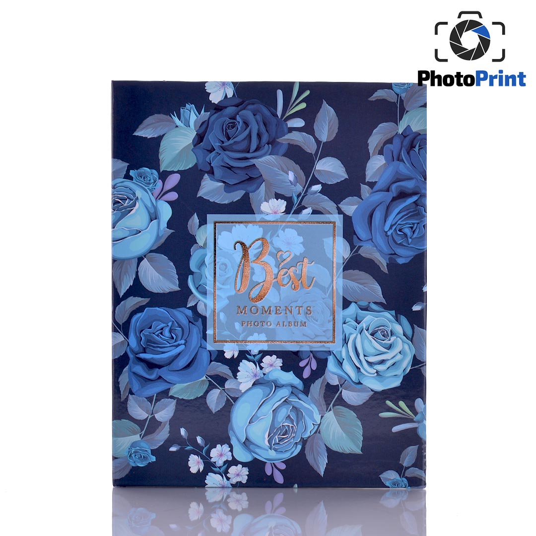 Албум делукс 200 снимки "Best moments" - сини цветя PhotoPrint