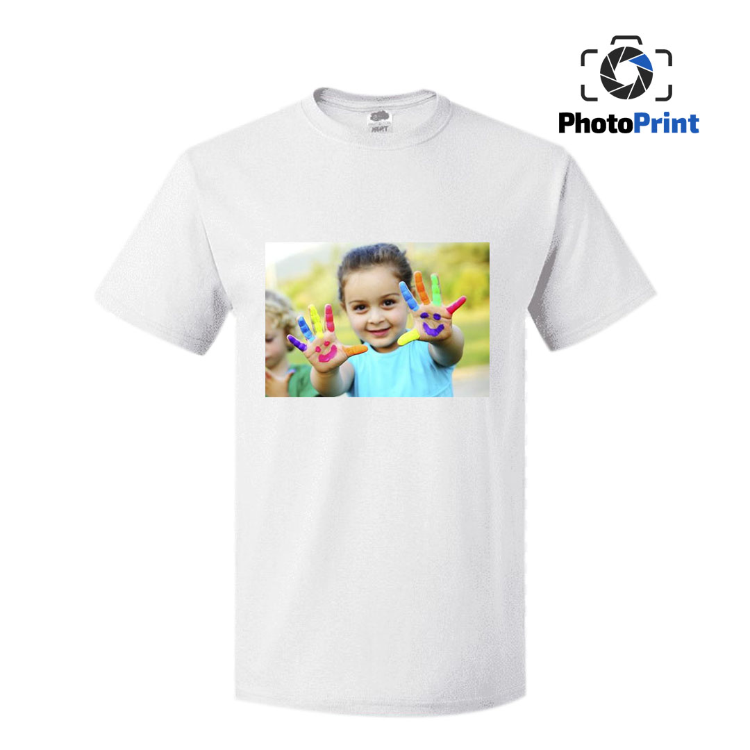 Бяла мъжка тениска със снимка PhotoPrint