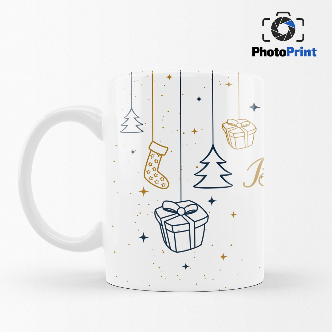 Чаша със снимка "Весели празници"  PhotoPrint - Изображение 2