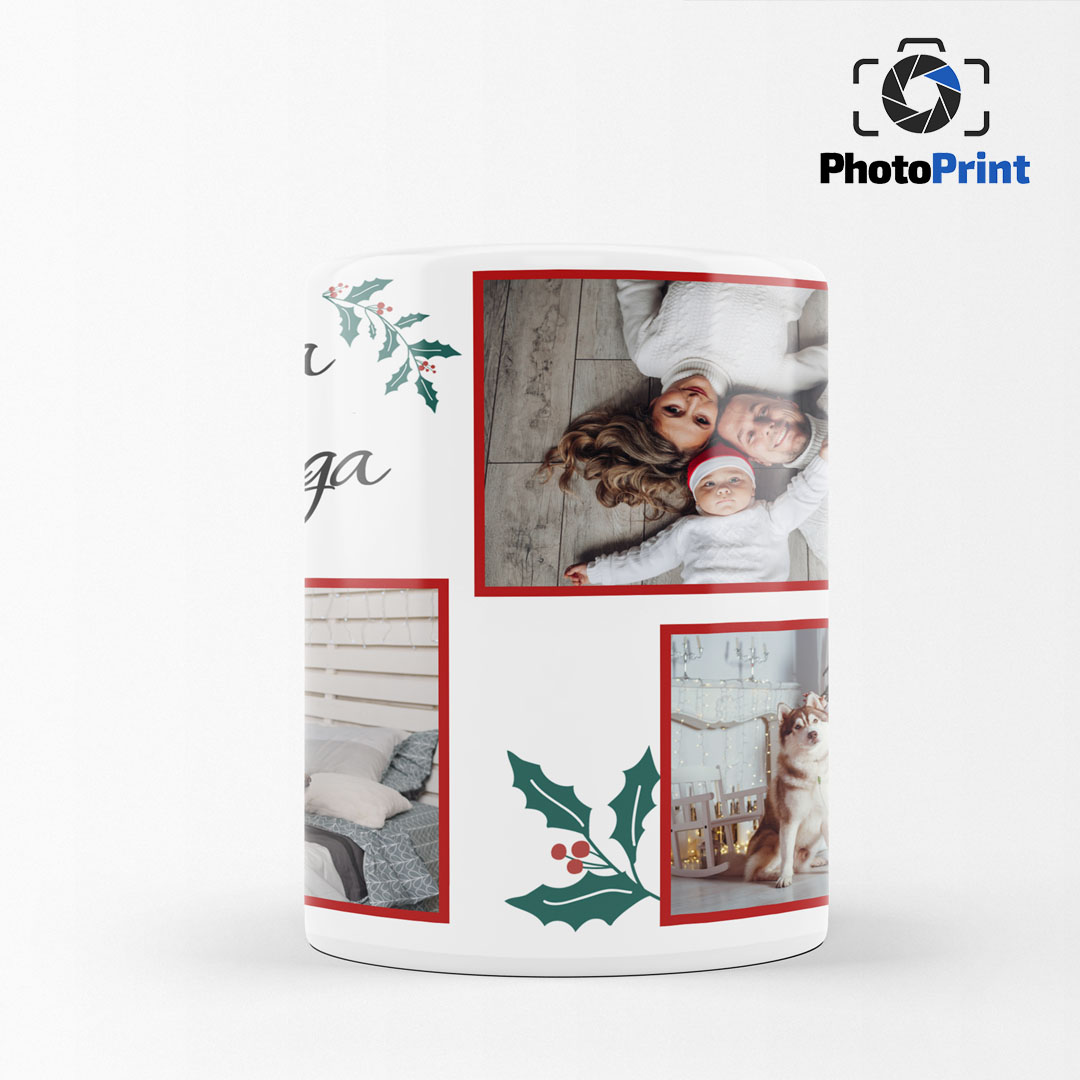 Чаша "Весела Коледа" с 4 Ваши снимки PhotoPrint - Изображение 3