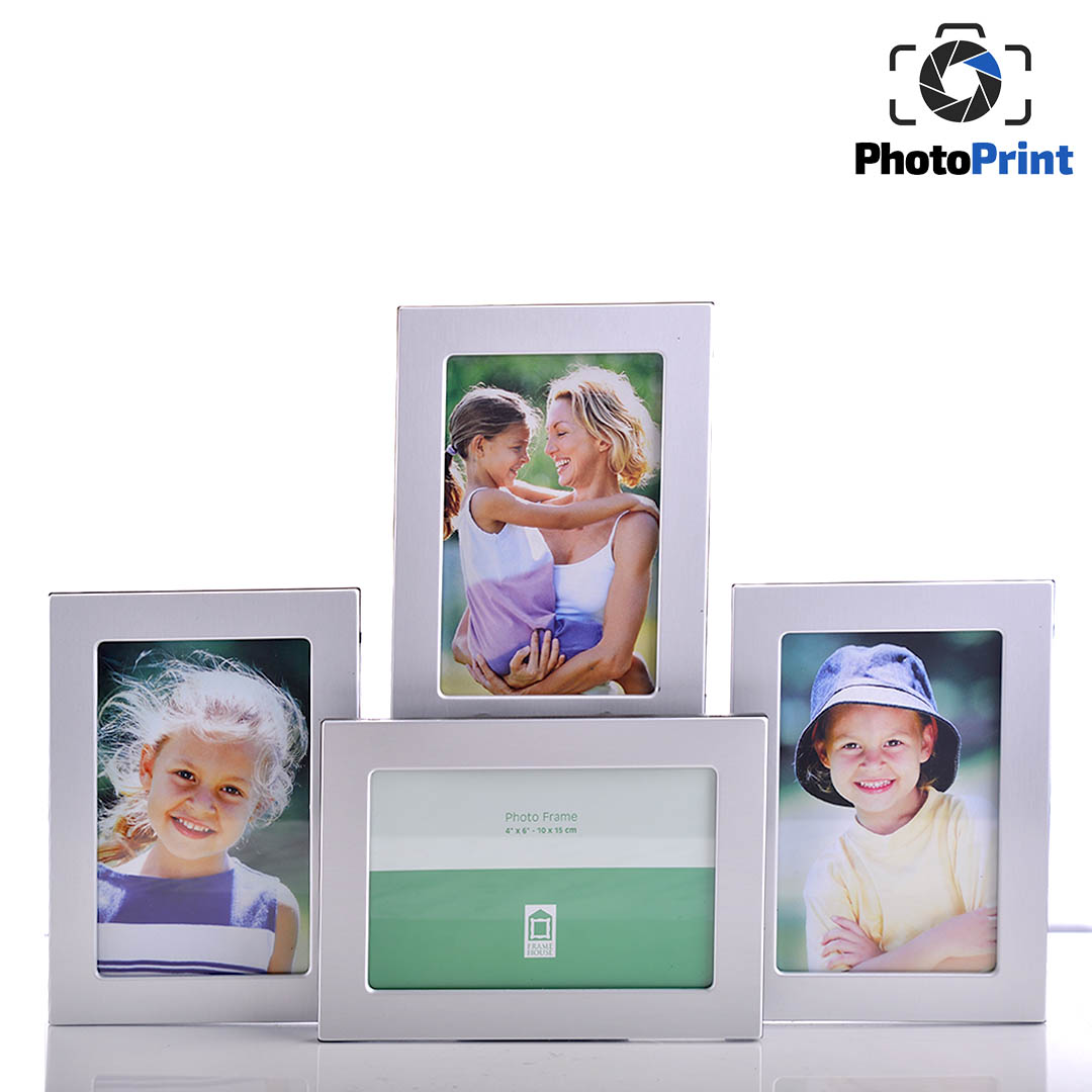 Луксозна рамка колаж за 4 снимки - сива 2 PhotoPrint