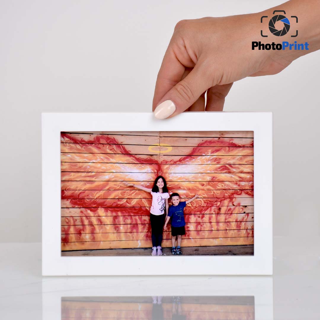 Магнитна рамка с Ваша снимка - бяла PhotoPrint