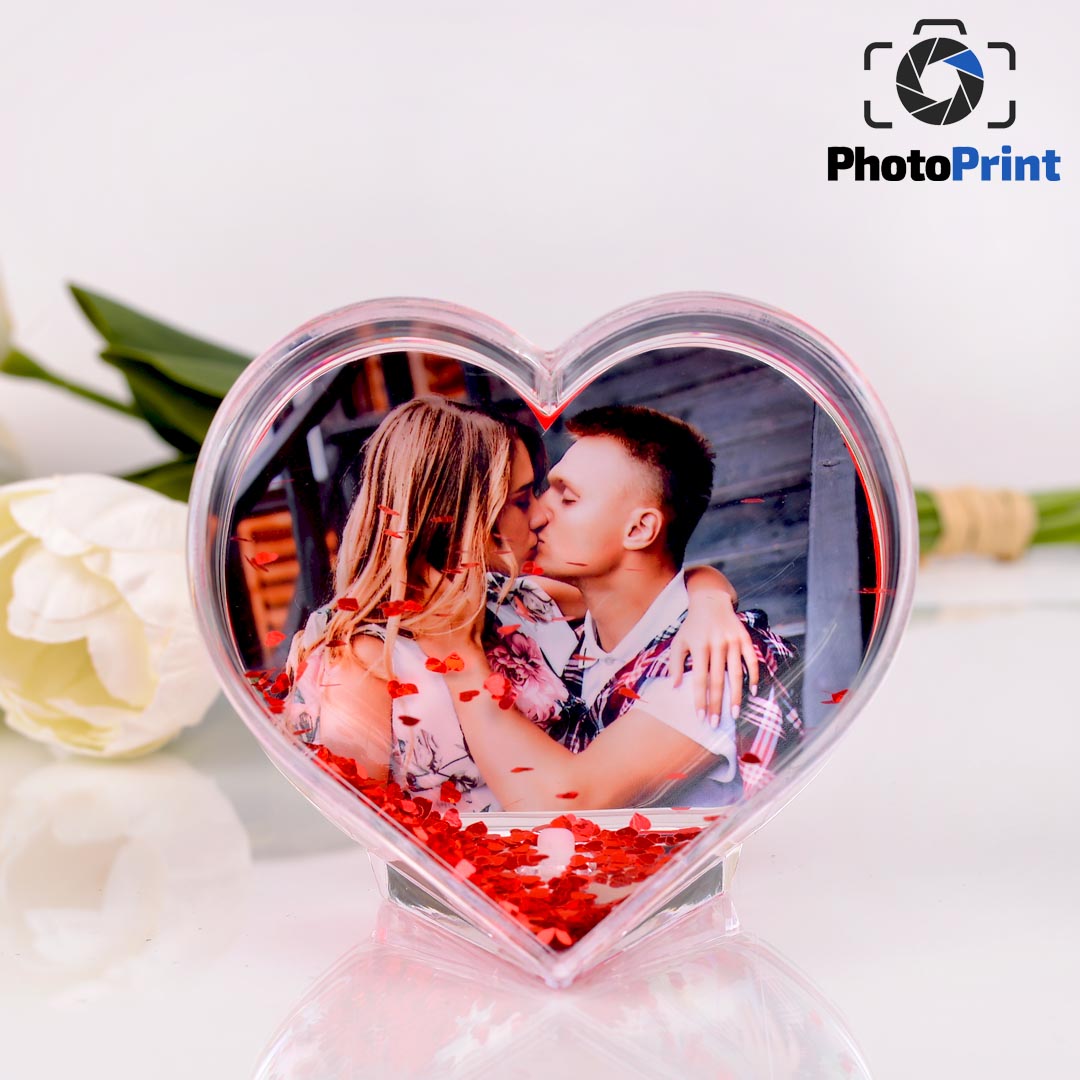 Преспапие "Сърце" със сърца