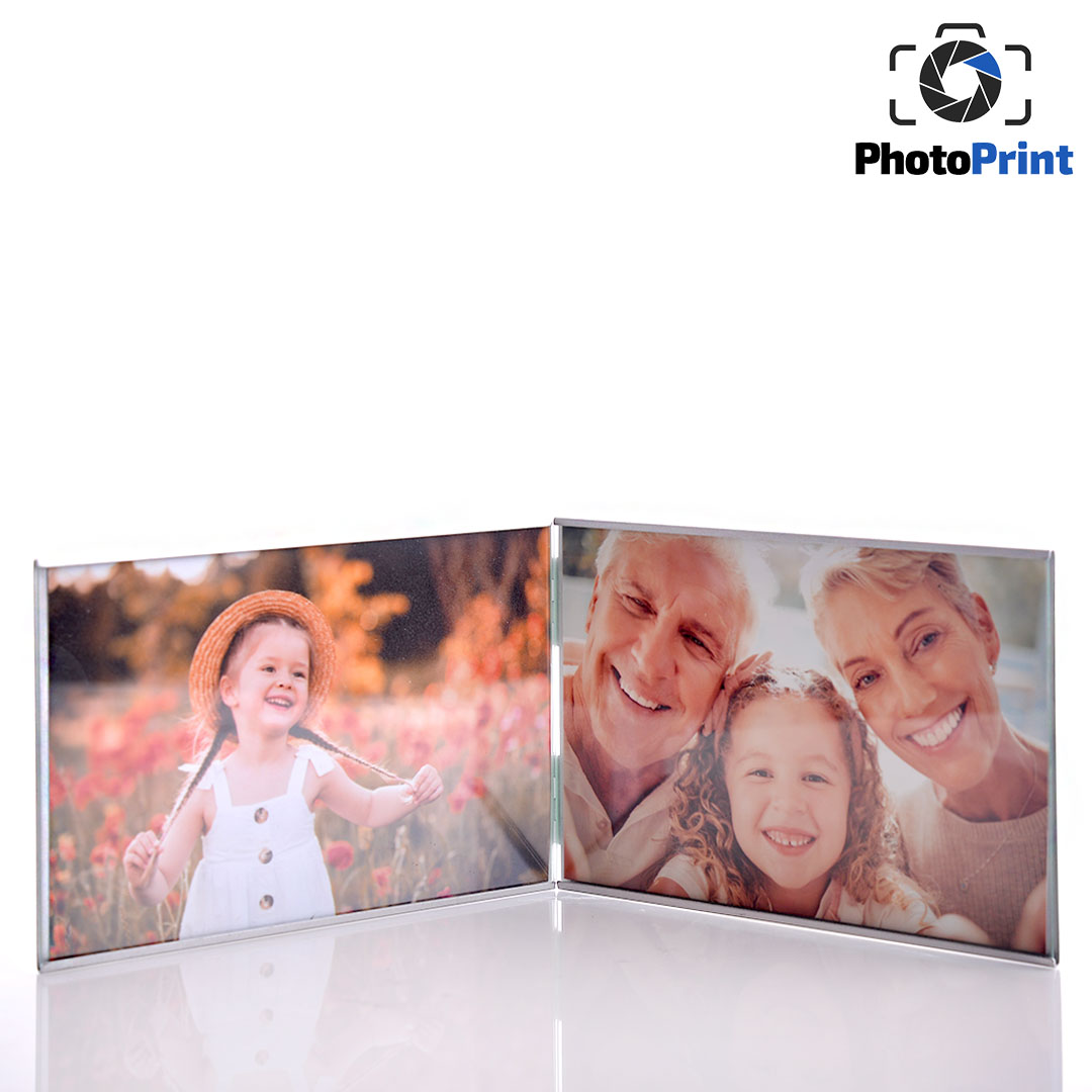 Сива двойна хоризонтална рамка 10/15 